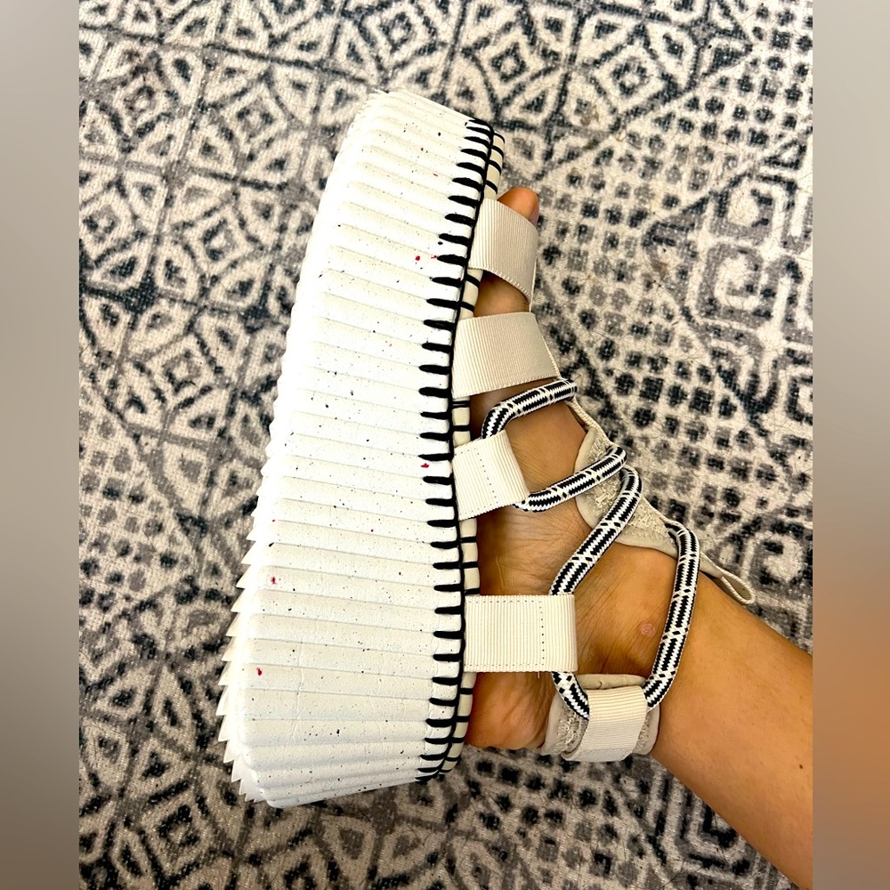Chloe white platform sandals